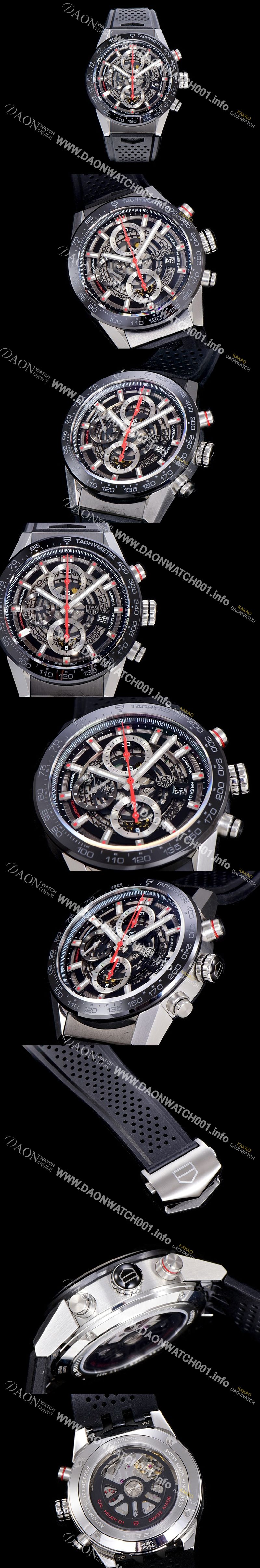 미러급 태그호이어남성용 신상품출시!! 까레라 칼리버 크로노그래프 오토매틱 45mm 블랙다이얼 TAG65464 Ⅳ