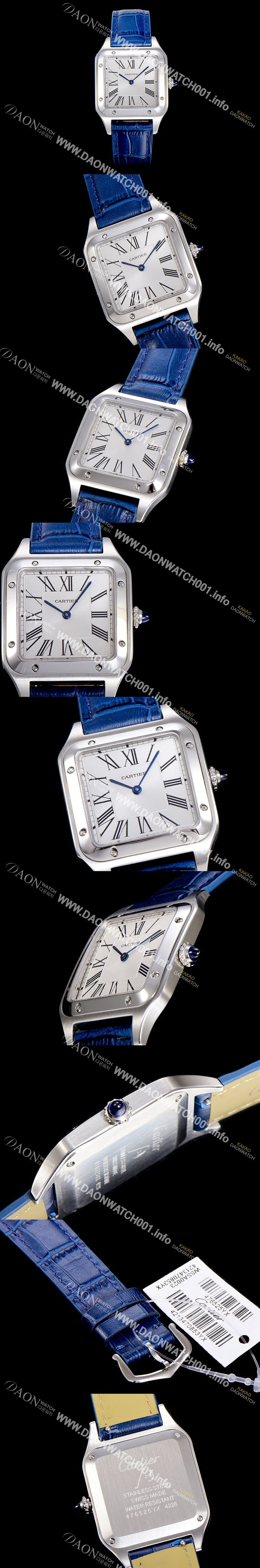 미러급 까르띠에 남여공용 산토스 쿼츠시계 43.5mm M 사이즈 화이트 다이얼 스위스 쿼츠 CAR66931 Ⅳ