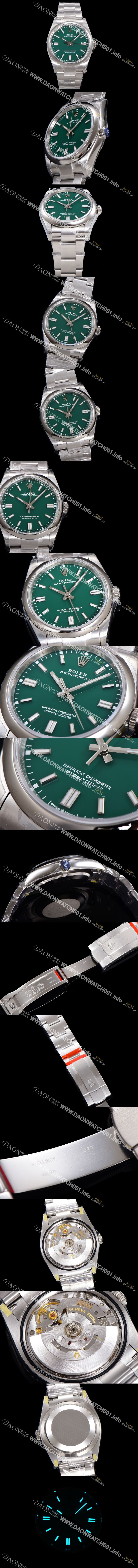 미러급 로렉스 남성용 904스틸 오이스터 퍼페추얼 m126000 오토매틱 칼리버 3230타입 36미리 메탈시계 그린다이얼 ROL79888 Ⅳ