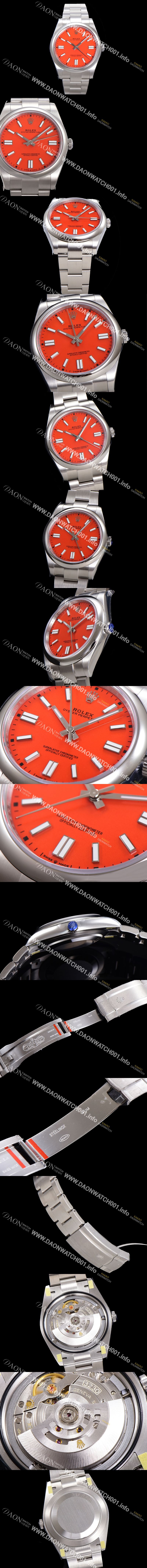 미러급 로렉스 남성용 904스틸 오이스터 퍼페추얼 m124300 오토매틱 칼리버 3230타입 41mm/36mm 메탈시계 래드다이얼 ROL79861 Ⅳ