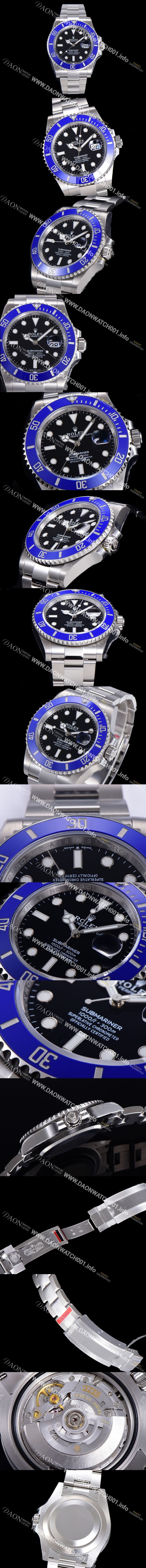 미러급 로렉스 남성용 신상/업데이트 서브마리너 오토매틱 Cal.3235 40미리 메탈줄 세라믹 제질 블랙다이얼 ROL79567 Ⅳ