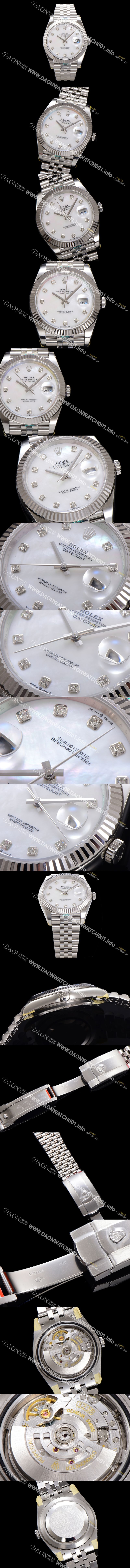 미러급 로렉스 남성용 데이저스트II m126334 41mm 오토매틱 Cal.3235 무브먼트 화이트/자개 다이얼 rol5355 Ⅳ
