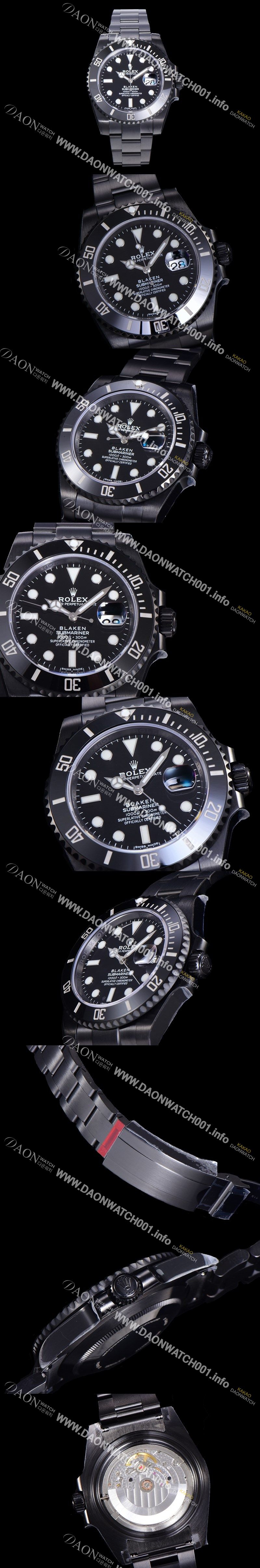 미러급 로렉스 남성용 서브마리너 데이터 2824-2 무브 블랙 PVD 코딩 케이스 40미리 오토매틱 블랙다이얼 ROL79381 Ⅳ