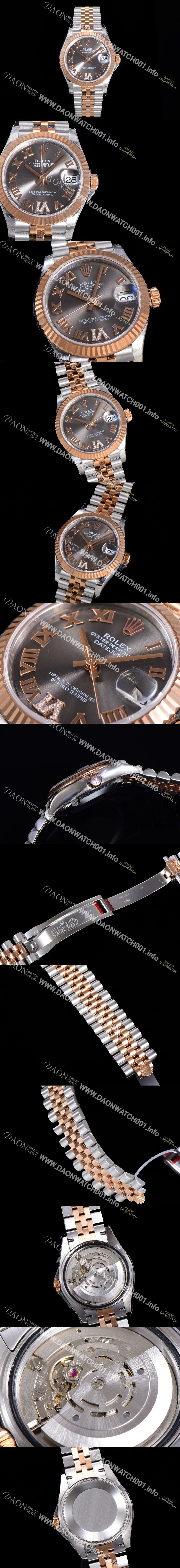 미러급 로렉스 여성용 2021신상 데이져스트 오토매틱 ETA2824-2688 31mm 18K로즈골드 메탈줄 그레이 다이얼rol71856 Ⅳ