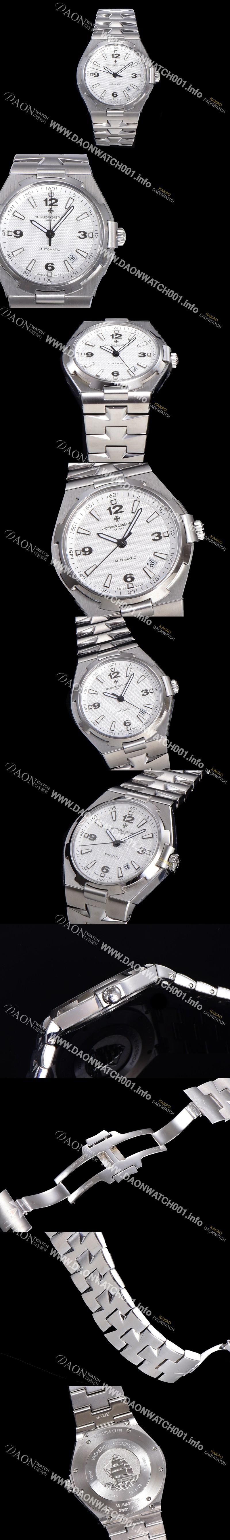 바쉐런 콘스탄틴 오버시즈 오토매틱 9015타입 42mm 남성용시계 메탈줄 화이트다이얼 vac031220598