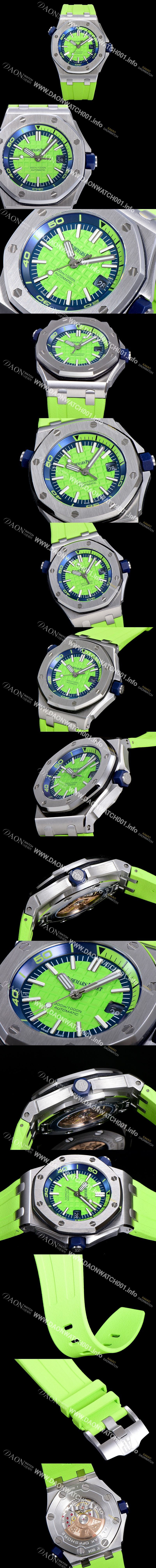 미러급 오데마피게 남성용 옐로 세라믹 다이버!!로얄오크 오프쇼어15710ST.OO.A038CA.01 옐로 와플 다이얼 오토매틱 무브먼트 AUD12255 Ⅳ