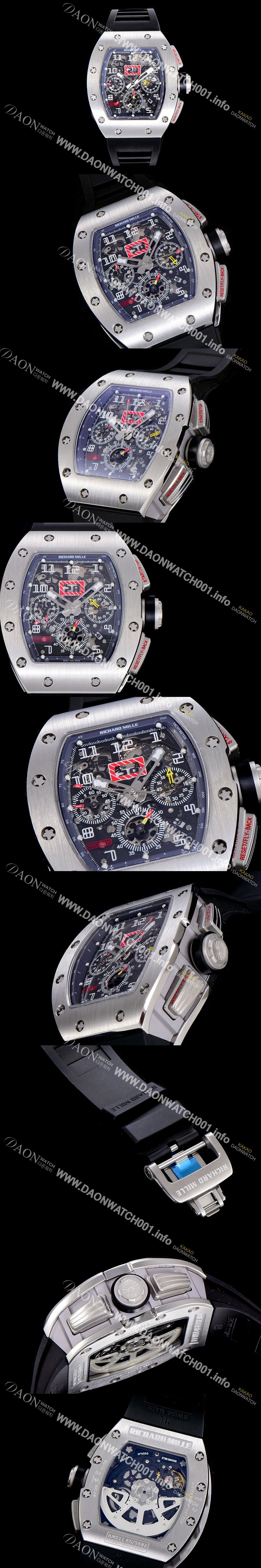 미러급 리차드밀레 남성용 최고급형 RM11-03 플라이백 크로노그래프 50미리 스켈레톤 다이얼 오토매틱 무브먼트 RIC08224 Ⅳ