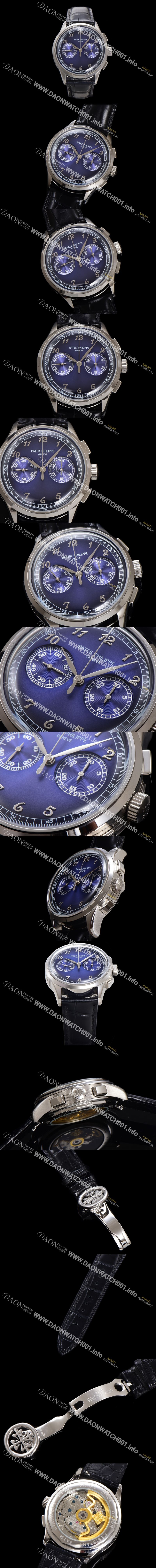 미러급 파텍필립 남성용 컴플리케이션 5170G 크로노그래프 오토매틱 7750 타입 39mm 가죽줄 블루 다이얼 pat2210 Ⅳ