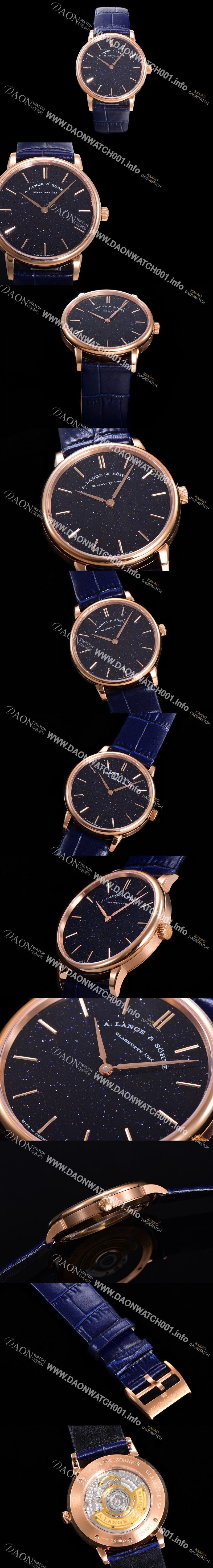 미러급 아랑게운트죄네 남성용 색소니아 씬 211.033 랑게 39미리 18k 로즈골드 블랙 다이얼 오토매틱 무브먼트 LAN40884 Ⅳ