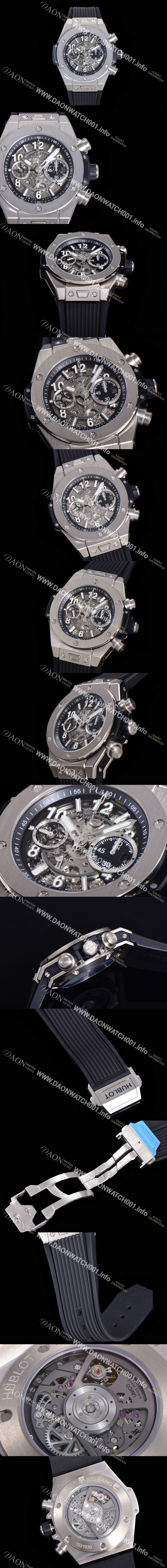 미러급 휴블렛 남성용 빅뱅 유니코 킹골드 크로노그래프 441.NX.1170.RX  HUB1280 오토매틱 므브먼트 44mm 러버밴드 스켈레톤다이얼 hub39936 Ⅳ