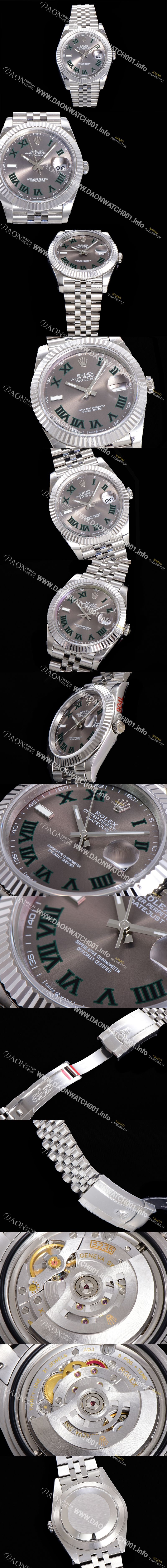 미러급 로렉스 남성용 904L스틸!! 2022신형 데이저스트 41mm II m126334 그레이 다이얼 로마인덱스 스틸 브레이슬릿 신형 Cal.3235 오토매틱 무브먼트 ROL06117 Ⅳ