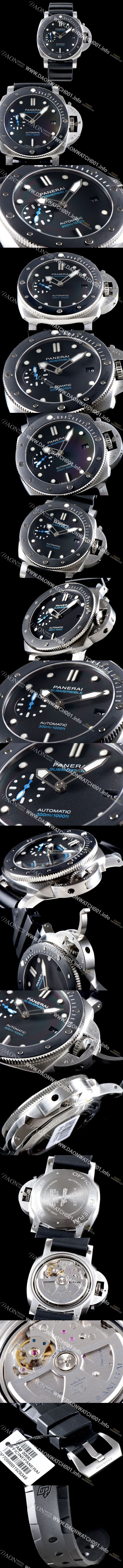미러급 파네라이 남성용 서브멀시브 PAM00683 오토매틱 OP XXXIV 무브먼트 블랙 다이얼 pan5214 Ⅳ