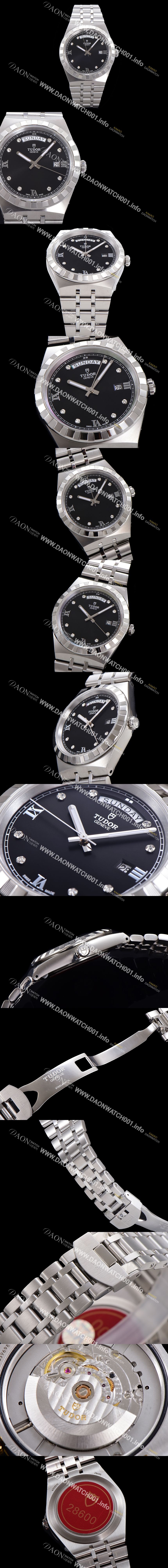 미러급 튜더 남성용 로얄 워치 오토매틱 스위스 ETA2836-2 타입 41mm 메탈줄 블랙다이얼 tud5935 Ⅳ