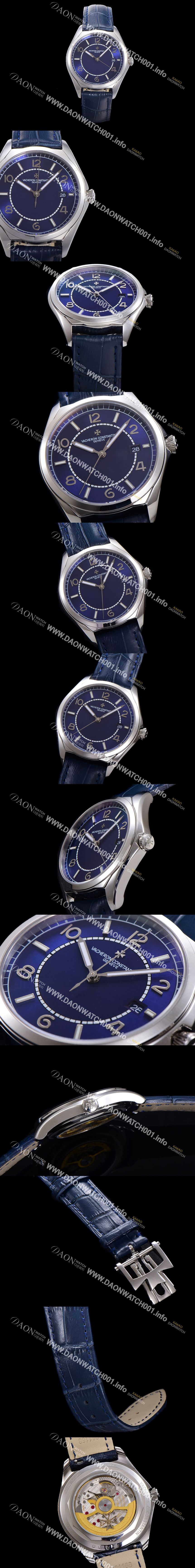 미러급 바쉐론 콘스탄틴 남성용 피프티식스 Ref.4600E 오토매틱 1326 타입 40mm 가죽줄 블루 다이얼  vac1929 Ⅳ