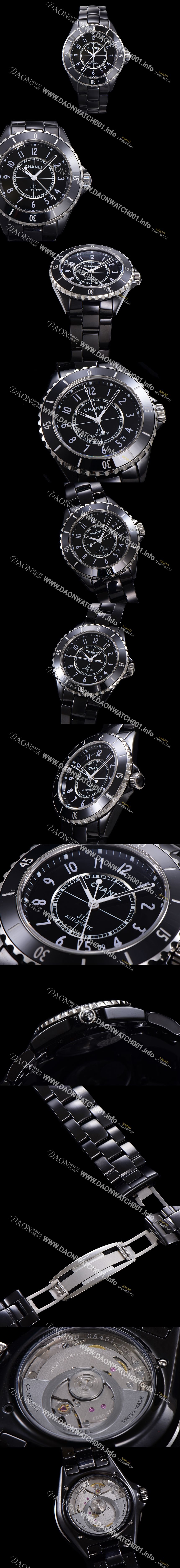 미러급 샤넬 J12 남성용  Ref. H5697 오토매틱 칼리버 12.1 타입 38mm 프리 풀세라믹 블랙다이얼 cha1315 Ⅳ