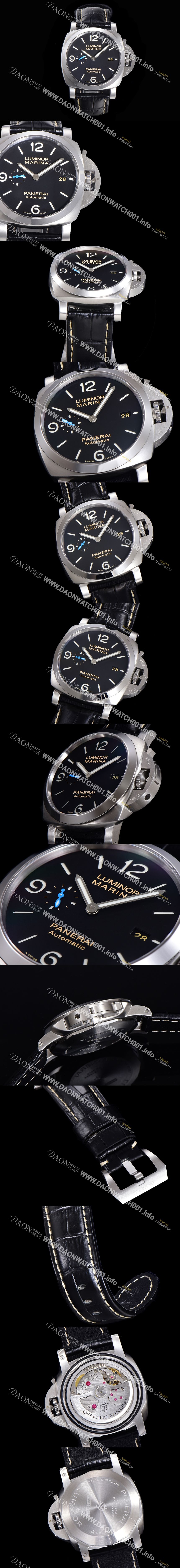 미러급 파네라이 남성용 PAM01312 루미노르 1950 3데이 44미리 오토매틱 P.9010타입 가죽줄 블랙다이얼 pan3511 Ⅳ