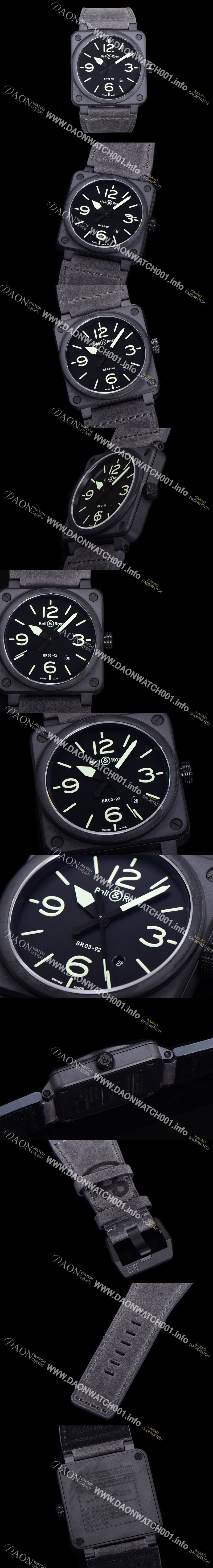 미러급 벨앤로즈 남성용시계 BR03 오토매틱 미요타 9015타입 세라믹케이스 42mm 러버줄 블랙다이얼 bel0489 Ⅳ