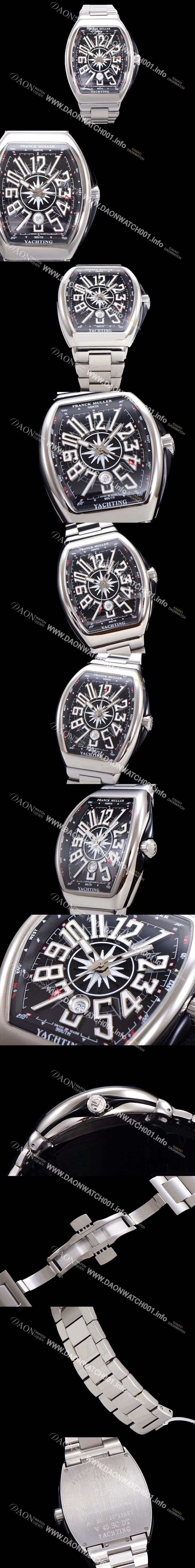 미러급 프랭크뮬러 남성용 뱅가드 오토매틱 ETA2824 타입 45mm 메탈줄 블랙다이얼 fra4469 Ⅳ