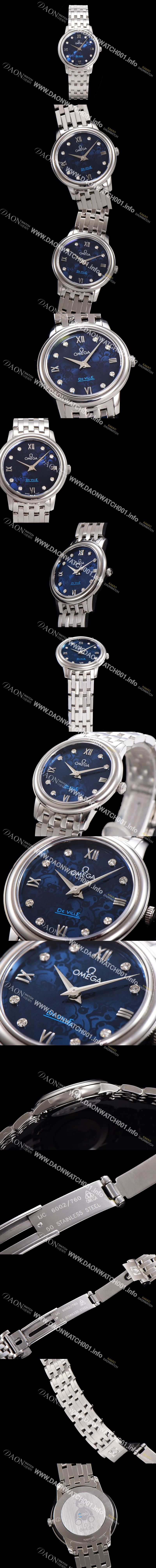 미러급 오메가 여성용 드빌 레이디스 424.10.27.60.53.003 쿼츠 32mm 메탈줄 블루다이얼 omg82974 Ⅳ