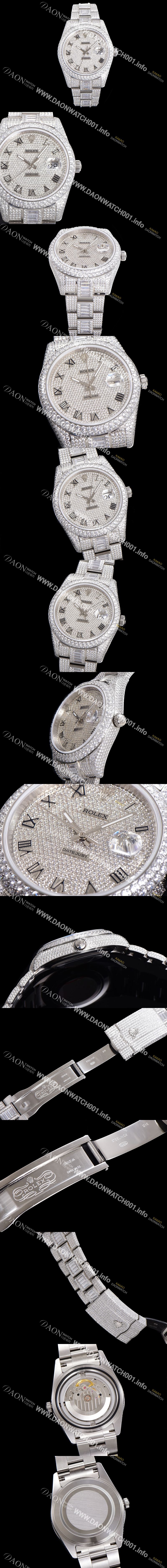 미러급 로렉스 남성용 수제공정형 다이아 튜닝 데이져스트 오토매틱 ETA 2824-2 41mm 보석다이얼 rol69264 Ⅳ