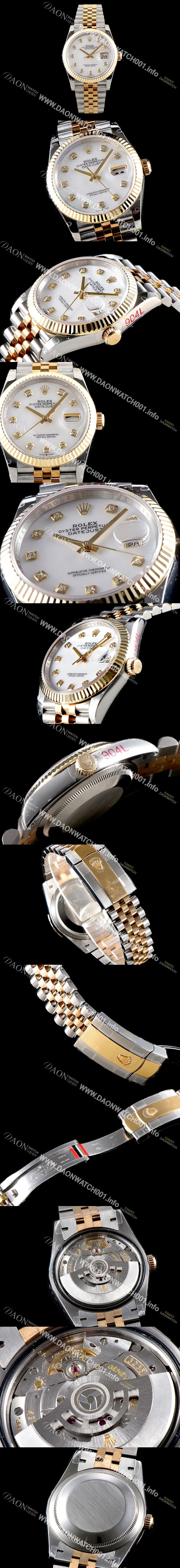 미러급 로렉스 남성용 1:1 퀄리티 데이져스트 m126233 최상위 고가형제품!! 36mm고급스러운 18K 옐로우골드 포금 화이트 자개 다이얼 오토매틱 무브먼트 ROL12314 Ⅳ