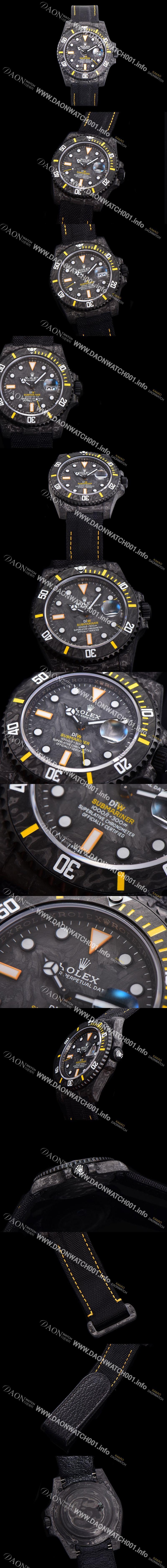 미러급 로렉스 남성용 서브마리너 41mm 포지드카본 오토매틱 Cal.3135 블랙 다이얼 rol49216 Ⅳ