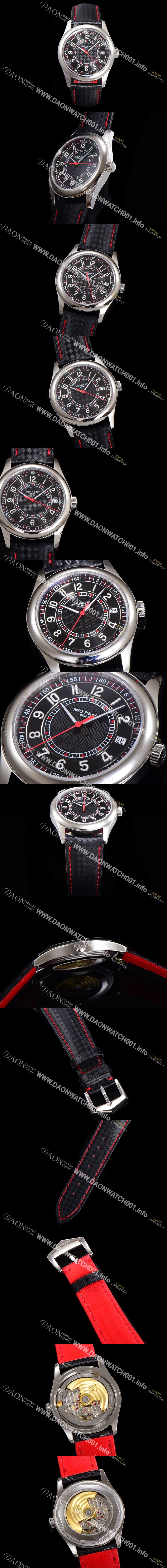 미러급 파택필립 남성용 칼라트라바 Ref.6007G-010 오토매틱 Cal.324 타입 40mm 가죽줄 블랙다이얼 pat78245 Ⅳ