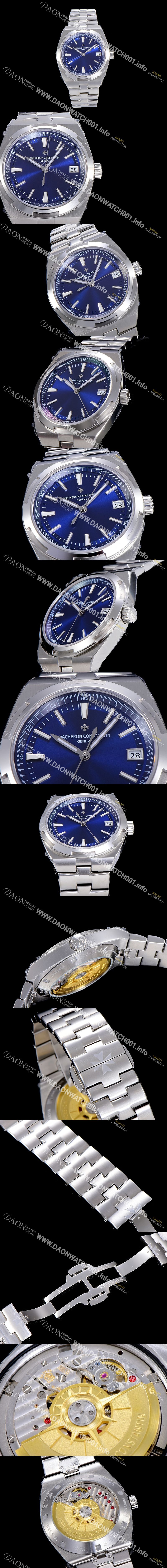 미러급 바쉐런 콘스탄틴 남성용 오버시즈 4500V/210A-B128 오토매틱 무브먼트 41mm 블루 다이얼 vac1138 Ⅳ