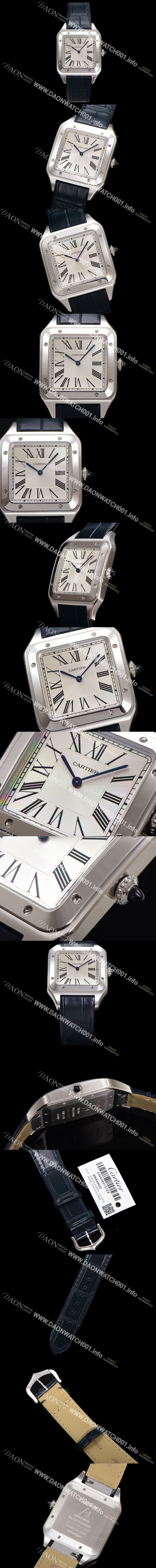 미러급 까르띠에 남성용 산토스 WGSA0021 쿼츠 46.6mm L 사이즈 쿼츠 화이트 다이얼 car69323 Ⅳ