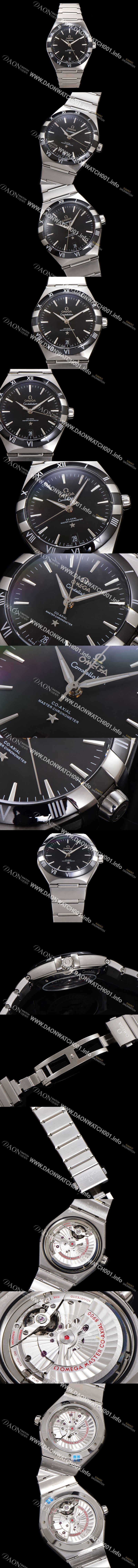 미러급 오메가 남성용 1:1수제공정! 131.30.41.21.01.001 무브UP 컨스틸레이션 코-엑시얼 마스터 오토매틱 Cal.8900타입 41mm  메탈줄 블랙 다이얼 omg20177 Ⅳ