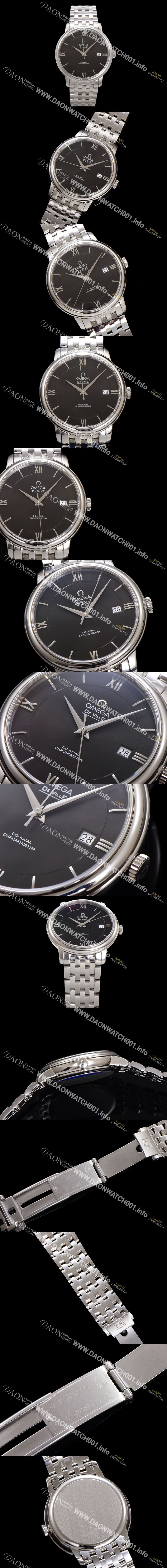 미러급 오메가 남성용 드빌 프레스티지 424.10.40.20.01.001 오토매틱 Cal.8800타입 39.5mm 메탈줄 블랙 다이얼 omg20199 Ⅳ