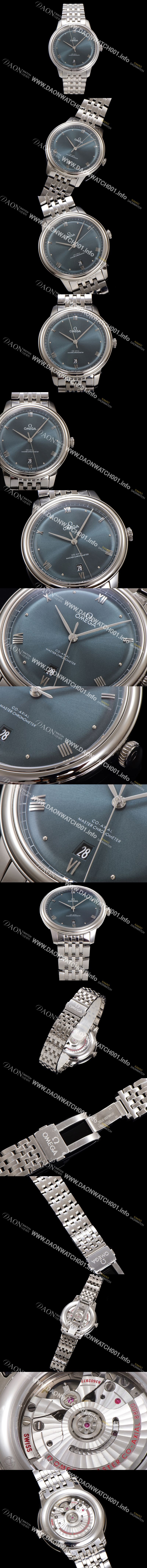 미러급 오메가 남성용 드빌 프레스티지 434.10.40.20.10.001 오토매틱 Cal.8800타입 40mm 메탈줄 그린 다이얼 omg20210 Ⅳ