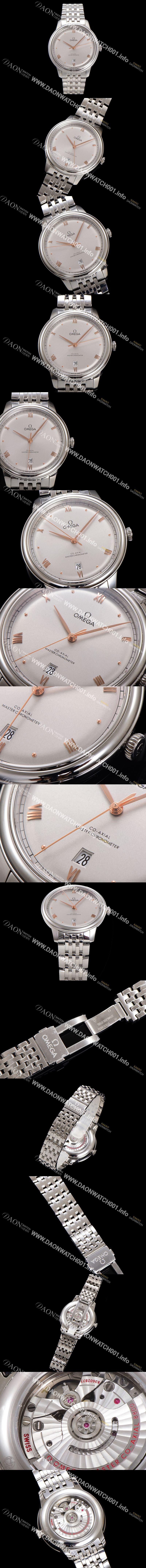 미러급 오메가 남성용 드빌 프레스티지 434.10.40.20.06.001 오토매틱 Cal.8800타입 40mm 메탈줄 그레이 다이얼 omg20211 Ⅳ
