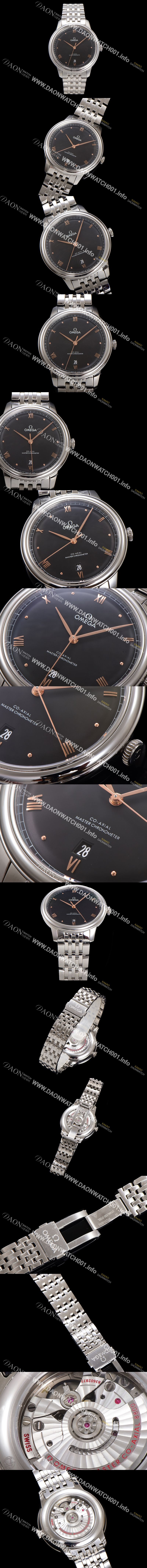 미러급 오메가 남성용 드빌 프레스티지 434.10.40.20.01.001 오토매틱 Cal.8800타입 40mm 메탈줄 블랙 다이얼 omg20212 Ⅳ
