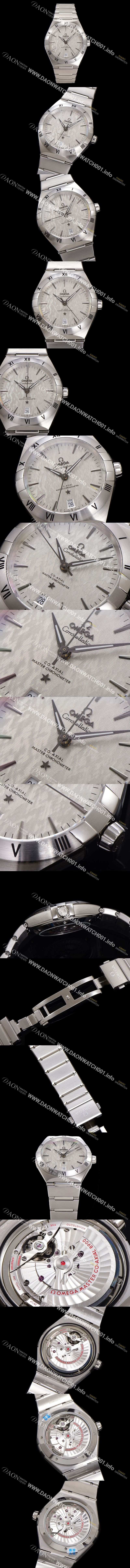 미러급 오메가 남성용 1:1수제공정! 131.12.41.21.06.001 무브UP 컨스틸레이션 코-엑시얼 마스터 오토매틱 Cal.8900타입 41mm  메탈줄 그레이 다이얼 omg20181 Ⅳ