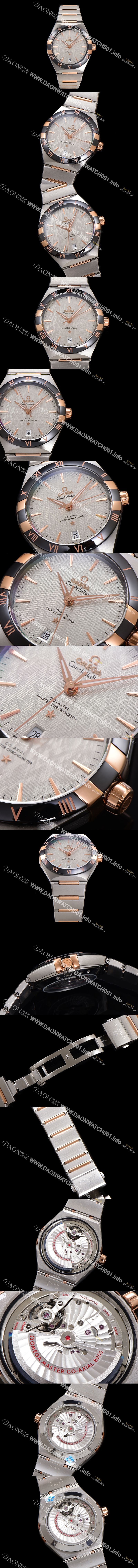 미러급 오메가 남성용 1:1수제공정! 131.23.41.21.06.001 무브UP 컨스틸레이션 코-엑시얼 마스터 오토매틱 Cal.8900타입 41mm 18K 로즈골드 메탈줄 그레이 다이얼 omg20184 Ⅳ