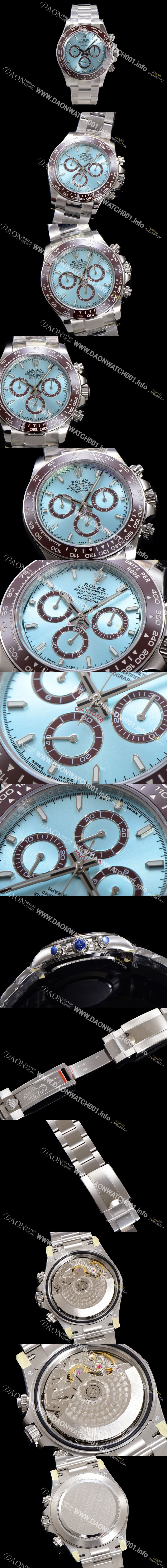 미러급 로렉스 남성용 코스모그래프 데이토나 플래티넘 m126506-0001 세라믹 베젤 40mm 크로노그래프 7750 오토매틱 무브먼트 아이스 블루 다이얼 rol5320 Ⅳ