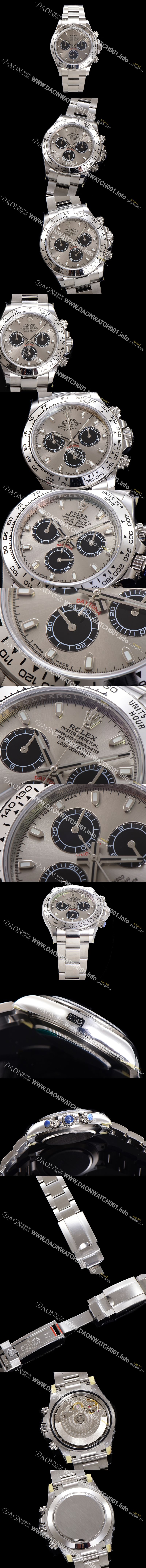 미러급 로렉스 남성용 코스모그래프 데이토나 m116509-0072 40mm 크로노그래프 7750 오토매틱 무브먼트 그레이 다이얼 rol5344 Ⅳ