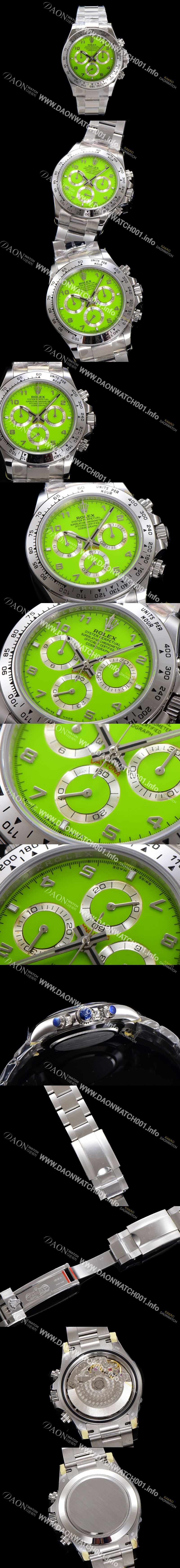 미러급 로렉스 남성용 코스모그래프 데이토나 40mm 크로노그래프 7750 오토매틱 무브먼트 그린 다이얼 rol5337 Ⅳ