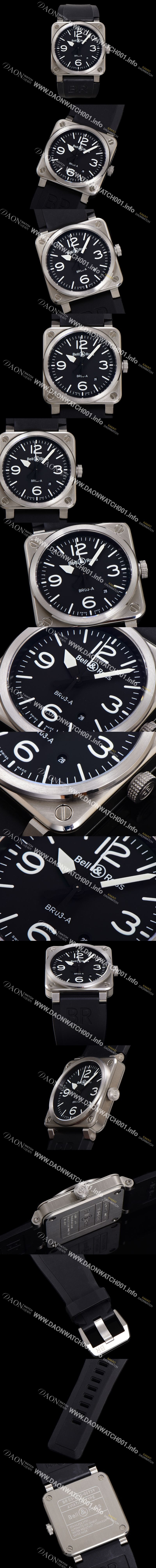 미러급 벨엔로즈 남성용 인스트루먼트03 BR03A-D-BL-STSRB 오토매틱 9015타입 42mm 우레탄줄 블랙 다이얼 bel4113 Ⅳ