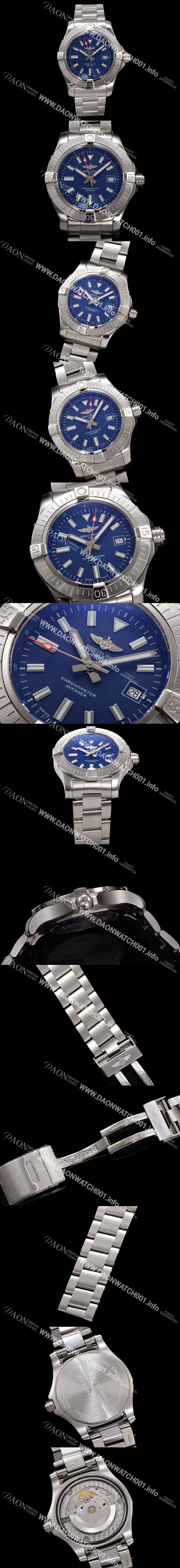 미러급 브라이틀링 남성용 어벤져 A17318101C1A1 오토매틱 2824타입 44mm 메탈줄 블루 다이얼 bre6051 Ⅳ