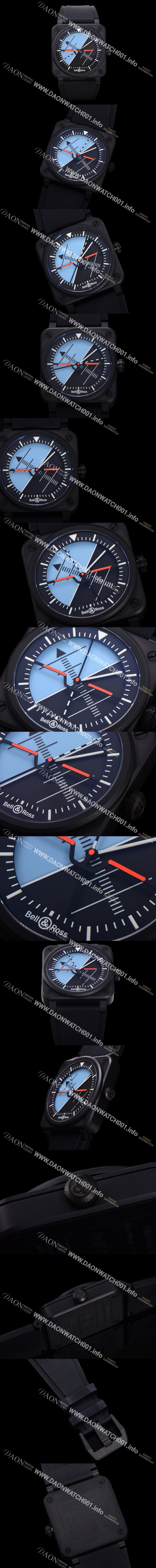 미러급 벨엔로즈 남성용 인스트루먼트03 BR03A-HRZ-CE 오토매틱 2892타입 42mm 세라믹 우레탄줄 블랙/블루 다이얼 bel4109 Ⅳ