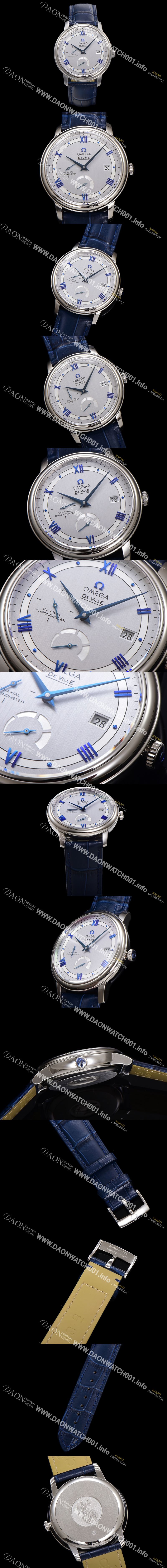 미러급 오메가 남성용 드빌 424.13.40.21.02.003 프레스티지 코-액시얼 39.5mm 오토매틱 Cal.2627 타입 빈티지 실버 다이얼 omg0165 Ⅳ