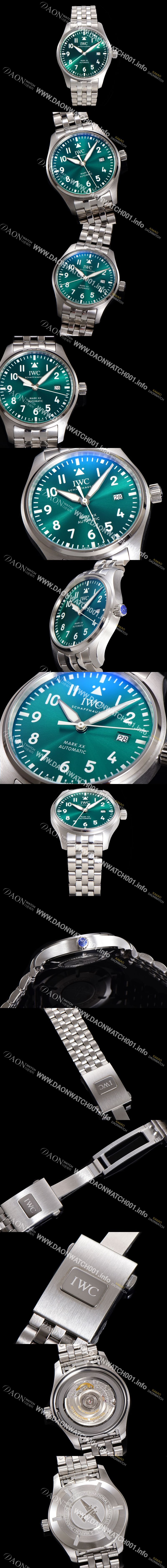 미러급 아이더블유씨 남성용 파일럿 마크XX IW328205 오토매틱 2892타입 그린 다이얼 iwc4079 Ⅳ