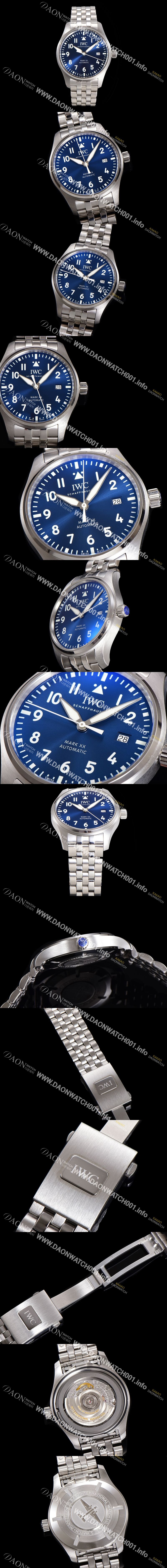 미러급 아이더블유씨 남성용 파일럿 마크XX IW328203 오토매틱 2892타입 블루 다이얼 iwc4080 Ⅳ