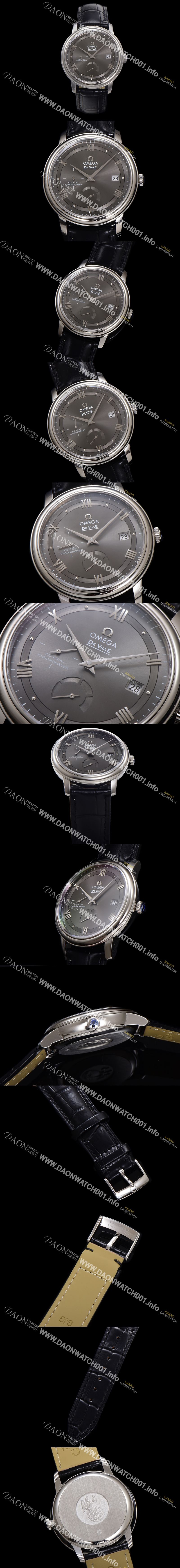 미러급 오메가 남성용 드빌 424.13.40.21.06.001 프레스티지 코-액시얼 39.5mm 오토매틱 Cal.2627 타입 빈티지 그레이 다이얼 omg0171 Ⅳ