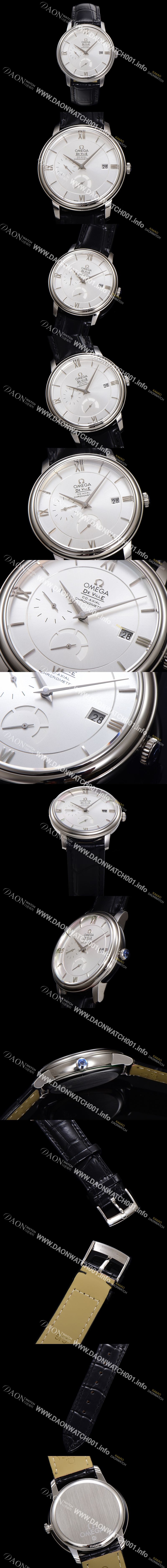 미러급 오메가 남성용 드빌 424.13.40.21.02.001 프레스티지 코-액시얼 39.5mm 오토매틱 Cal.2627 타입 실버 다이얼 omg0163 Ⅳ