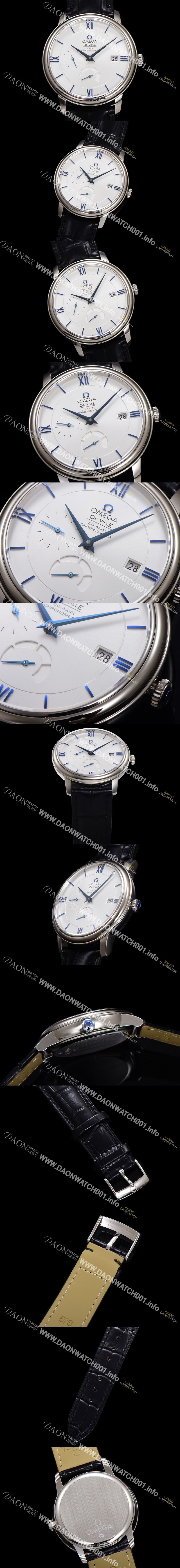 미러급 오메가 남성용 드빌 424.53.40.21.04.001 프레스티지 코-액시얼 39.5mm 오토매틱 Cal.2627 타입 화이트 다이얼 omg0173 Ⅳ