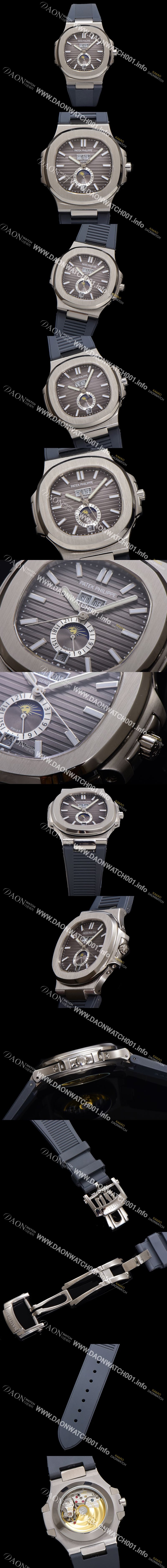 미러급 파텍필립 남성용 노틸러스 5726/1A-001 오토매틱 Cal.324 타입 40.5mm 우레탄줄 그레이 다이얼 pat2219 Ⅳ