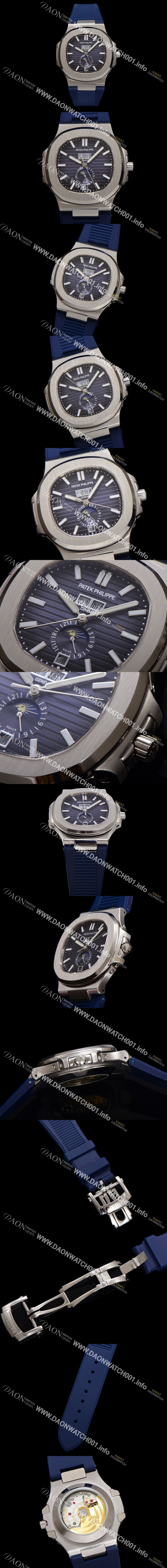 미러급 파텍필립 남성용 노틸러스 5726/1A-014 오토매틱 Cal.324 타입 40.5mm 우레탄줄 블루 다이얼 pat2221 Ⅳ